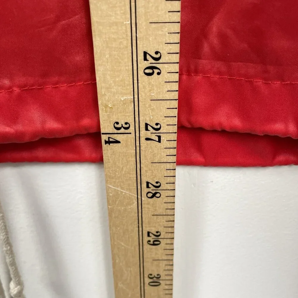 VTG Lacoste Izod Rain Poncho Mens Medium Red Hooded 1/4 Zip w/ Pocket‎